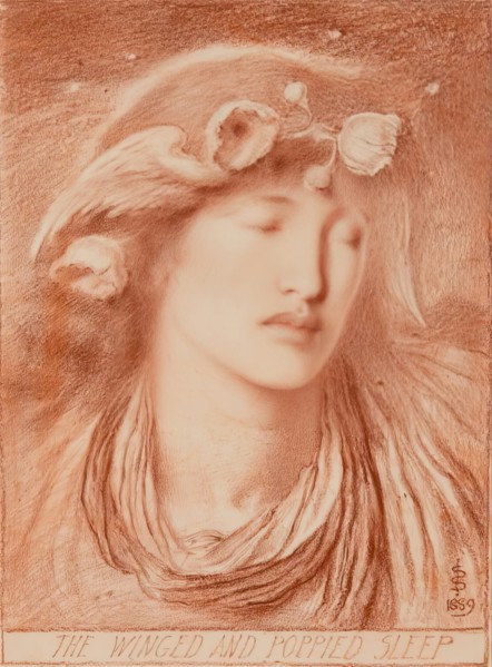 The Winged And Poppied Sleep, 1889. Creator: Simeon Solomon.
