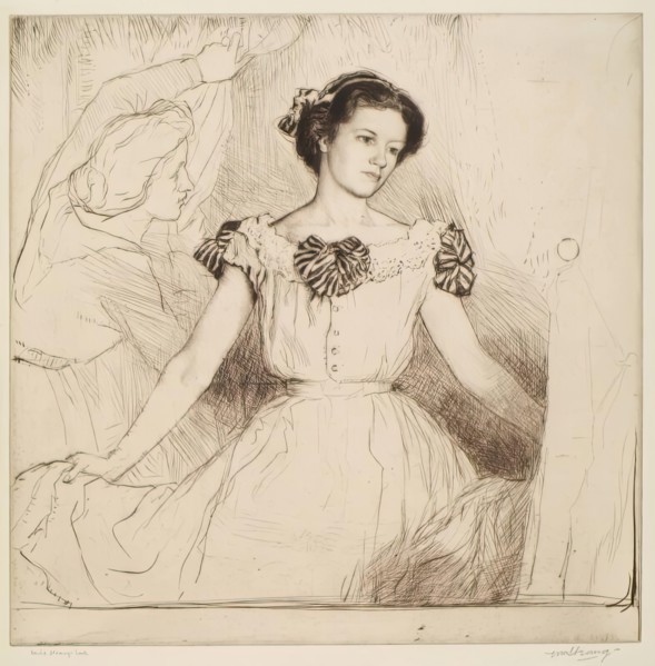 The Mirror, 1912. Creator: William Strang.