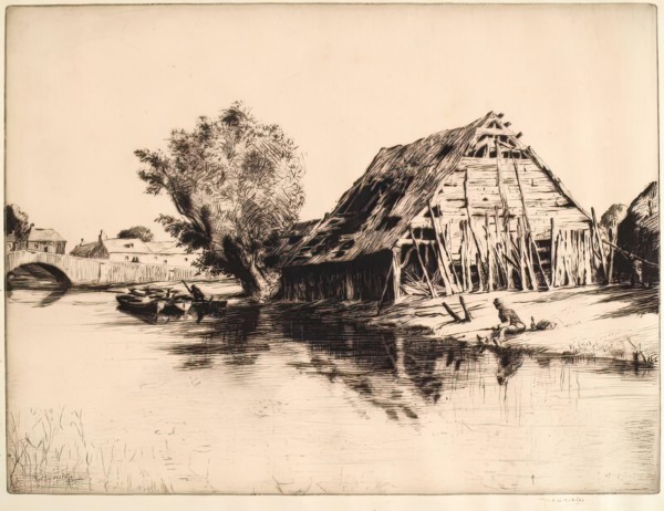 A Berkshire Stream, 1920. Creator: Martin Hardie.