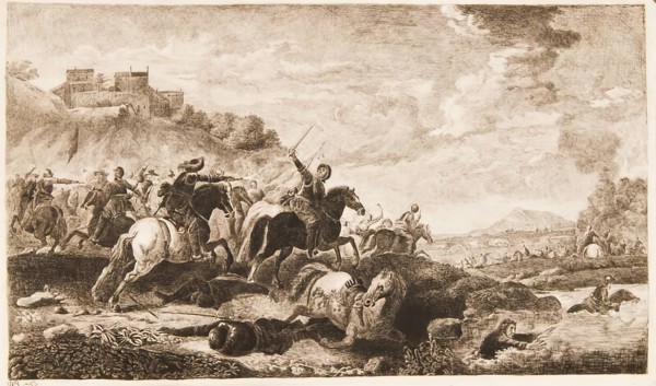 Battle Scene, c1770s. Creator: William Baillie.
