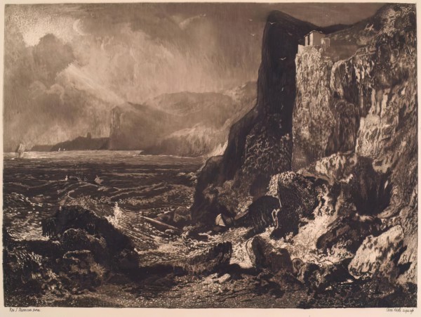The Fortress of Fast Castle, (c1820s), c1889. Creator: William Brassey Hole.