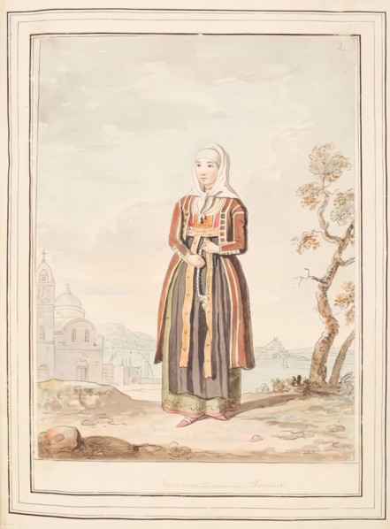 Married Woman of Procida, leaf from 'A Collection of Dresses by David Allan Mostly from Nature',1776 Creator: David Allan.