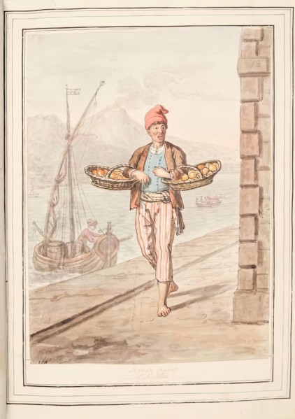 Limon Cryer of Naples, leaf from 'A Collection of Dresses by David Allan Mostly from Nature', 1776. Creator: David Allan.