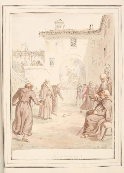 Fryers Amusement, leaf from 'A Collection of Dresses by David Allan Mostly from Nature', 1776. Creator: David Allan.