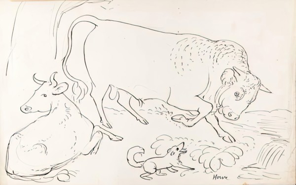 Two Cows And A Dog, 1825-1839. Creator: James Howe.
