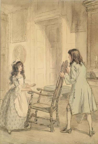 Esmond Placed the Great Chair between Him and Her, 1905. Creator: Hugh Thomson.