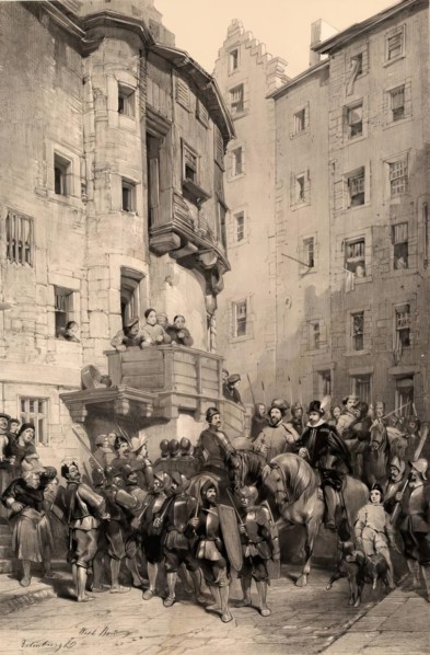 Scotland Delineated-West Bow, Edinburgh, 1847. Creator: James Duffield Harding.