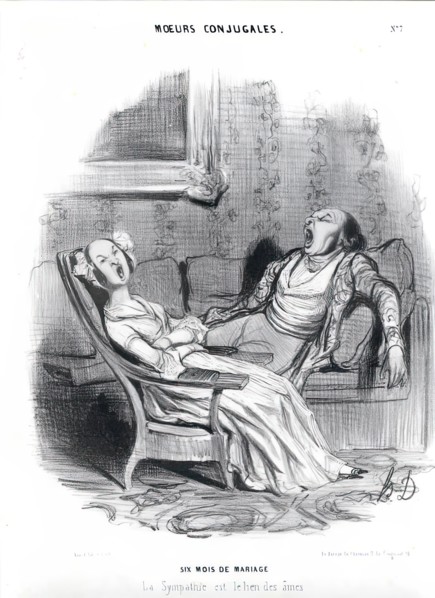 Moeurs Conjugales. Six Mois de Mariage, 1839. Creator: Honore Daumier.