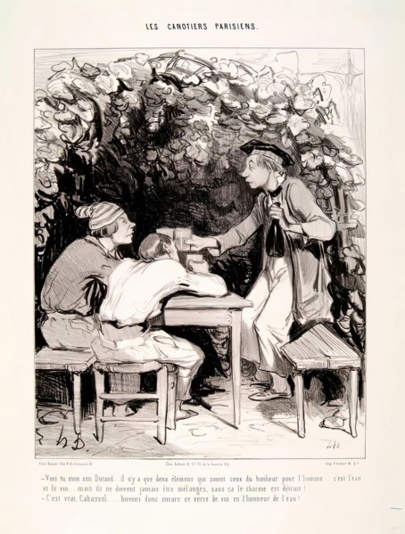 Les Canotiers Parisiens.-Vois-tu Mon ami Durand.., 1843. Creator: Honore Daumier.