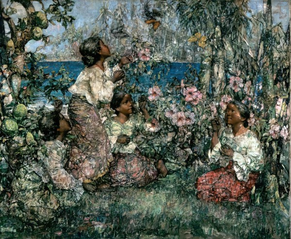 Butterflies, 1908. Creator: Edward Atkinson Hornel.