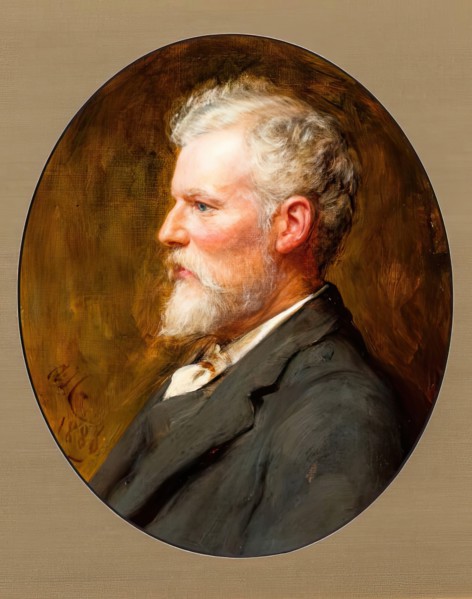 Alfred Waterhouse, RA, 1886. Creator: Arthur Stockdale Cope.