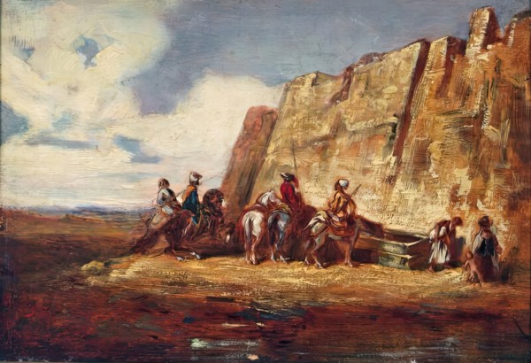 The Watering Place, 1850-1860. Creator: Alexandre Gabriel Descamps.