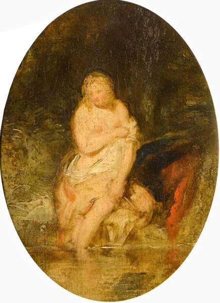 Nude Bather-after Rubens, c1840-1867. Creator: John Phillip.