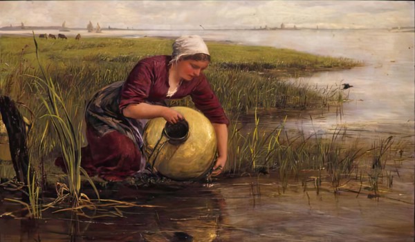The Milkmaid of Maas, 1877. Creator: James Clarke Hook.