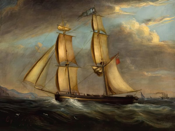 The Brig 'Manly', 1834. Creator: John Phillip.