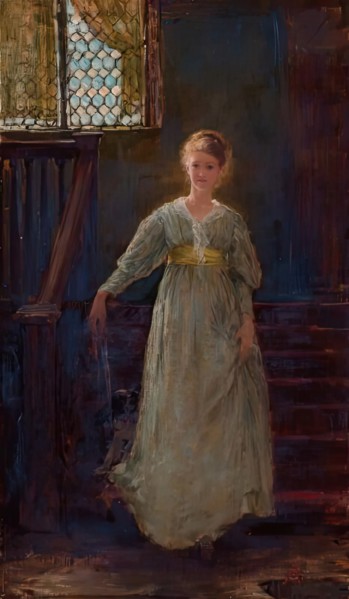 On the Staircase, c1884-1949. Creator: George Denholm Armour.