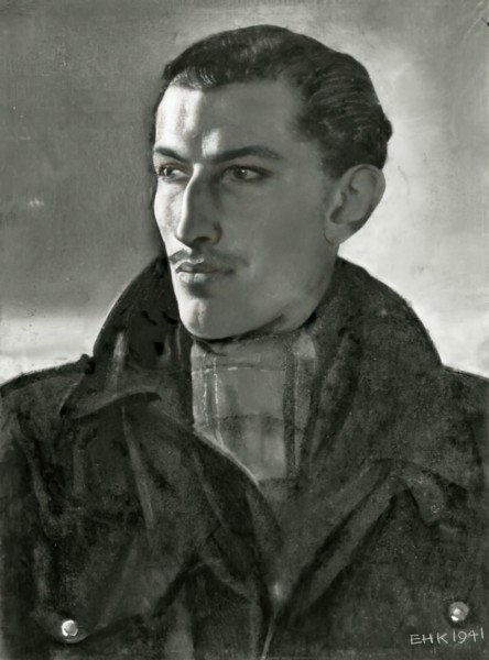 Flying Officer R.C. Dafforn, DFC, 1941. Creator: Eric Kennington.