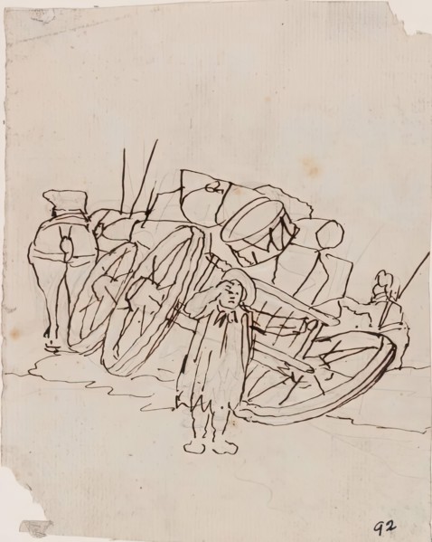 Wagon With Broken Wheel. Creator: William Williams.