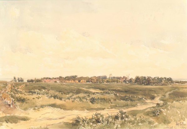 Aldeburgh Mill and Church, 1884. Creator: Thomas Collier.