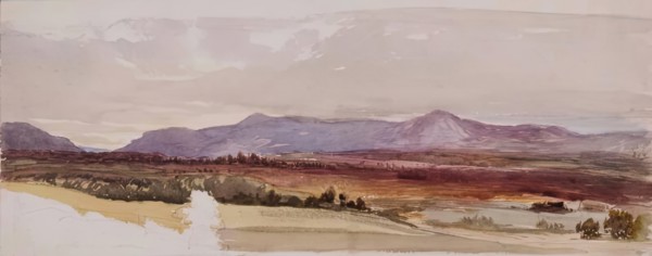 Landscape with Hills in the Distance, c1840s. Creator: John Phillip.