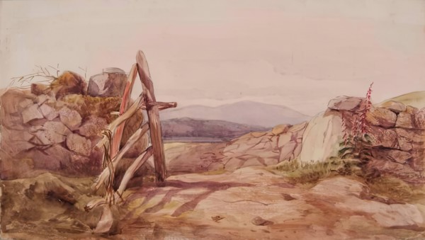 Stone Dyke and Broken Gate, c1840s. Creator: John Phillip.