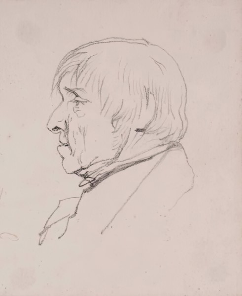 Profile of Man (head and shoulders), c1830s. Creator: John Phillip.