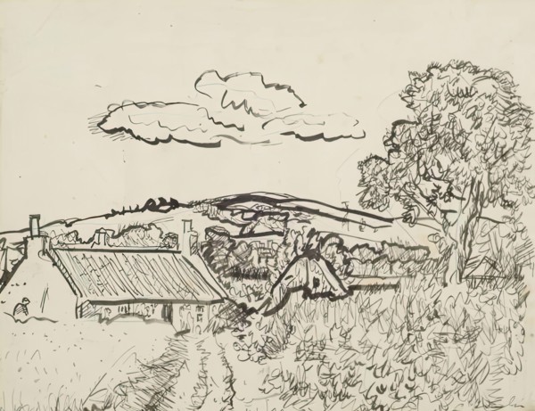 Cottages, Fife, 1925-1931. Creator: George Leslie Hunter.