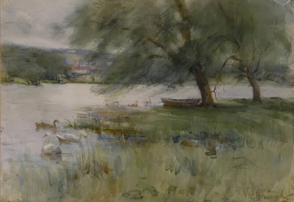 Linlithgow Loch, c1890s. Creator: Robert Brough.