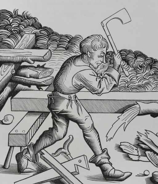Carpenter's apprentice, "Compagnons du Devoir" or "La Grande Cognée", 1493, (1878).  Creator: Unknown.