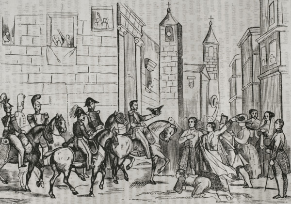 First Carlist War, (1833-1840): General Espartero's entry into Bilbao, Third Siege of Bilbao...1845. Creator: Unknown.