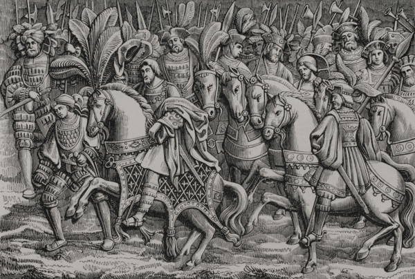 Meeting between Henry VIII and Francis I of France, on the Field of the Cloth of Gold, 1520 (1877).  Creator: Unknown.