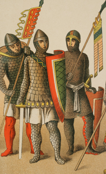 Warriors, Holy Roman Empire, 1000-1100, (1884). Creator: Unknown.