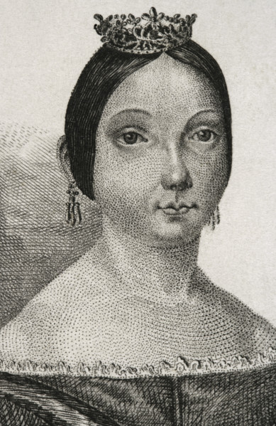 Isabella II (1830-1904), Queen of Spain (1833-1868), 1842.  Creator: Jose Gomez.