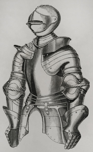 15th century flat armour, French, 1877.  Creator: Unknown.