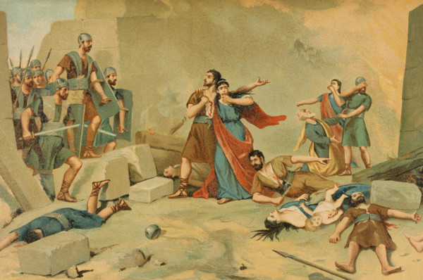 Siege of Numantia by Roman troops, 133 BC (1888).  Creator: Unknown.