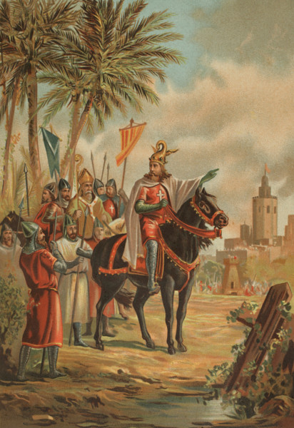 King James I at the siege of the city of Valencia, 1238, (1890).  Creator: Unknown.
