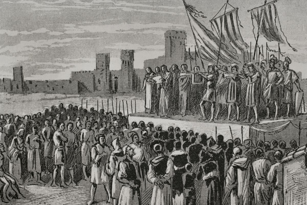 Proclamation of Ferdinand I of Aragon in Caspe, 1890.  Creator: Unknown.