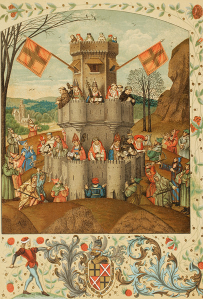 Representation of the Catholic Church as The Fortress of Faith, 1877.  Creator: Unknown.