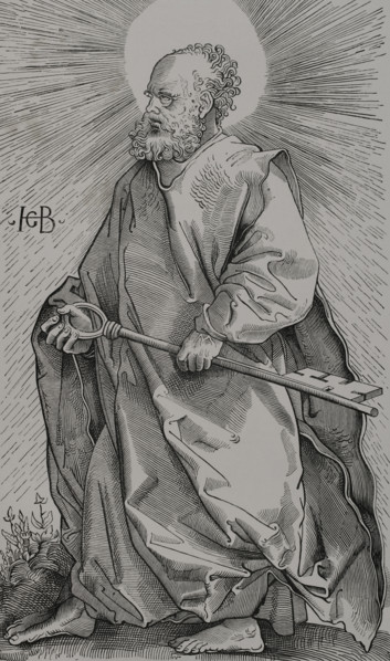 Saint Peter, (1st century BC - 67 AD), one of the apostles of Jesus of Nazareth, 1519 ( 1877).  Creator: Unknown.