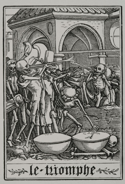 The Triumph - Bones of all the dead, 1538, (1877).  Creators: Unknown, Hans Holbein the Younger.