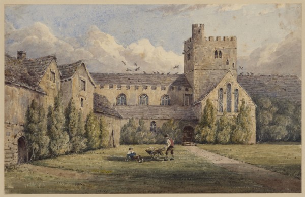Brecon Priory, c1830-1850. Creator: Joseph Murray Ince.
