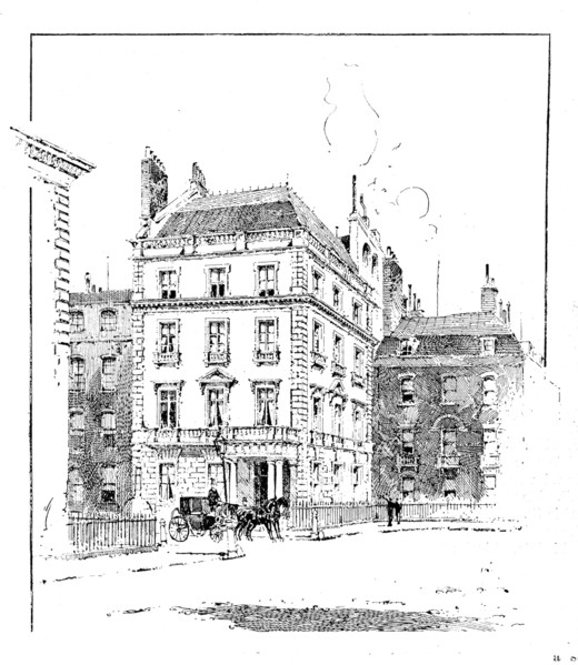 The late Lord Randolph Churchill: house where Lord Randolph Churchill died, Grosvenor Square, 1895. Creator: Unknown.