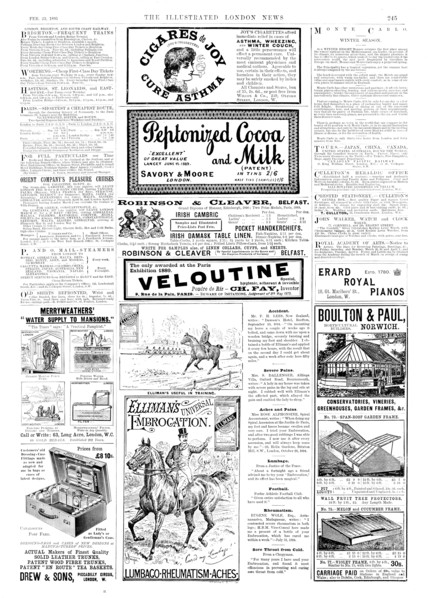 Page of advertisements, 1895. Creator: Unknown.