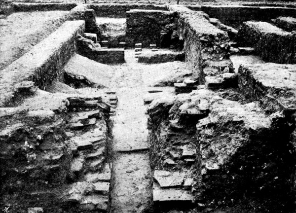 The Roman Villa recently discovered at Darenth, Kent: remains of hypocausts..., 1895. Creator: Ernest Christopher Youens.