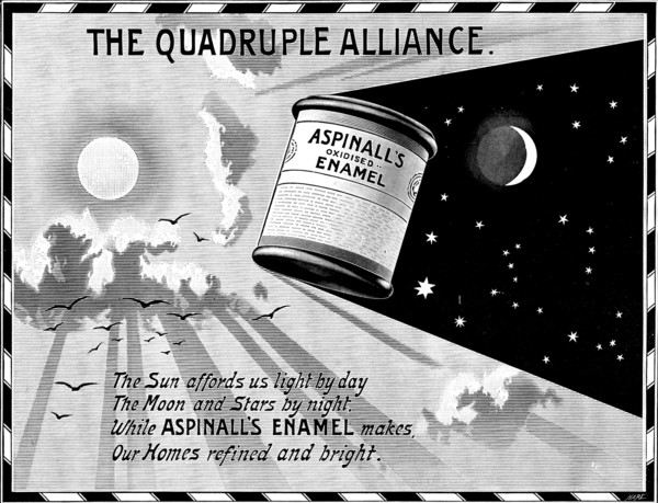 Advertisement for Aspinall's Oxidised Enamel, 1895. Creator: Unknown.