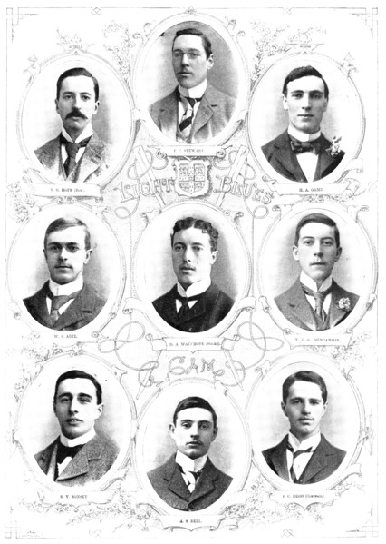 The Universities' Boat-Race: the Cambridge Team, 1895. Creator: Stearn.