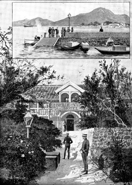 The War in Eastern Asia: where the unsuccessful Chinese Embassy resided at Nagasaki, 1895. Creator: George Meisenbach.