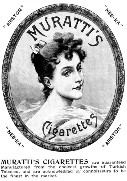 Advertisement for Muratti's Cigarettes, 1895. Creator: Unknown.