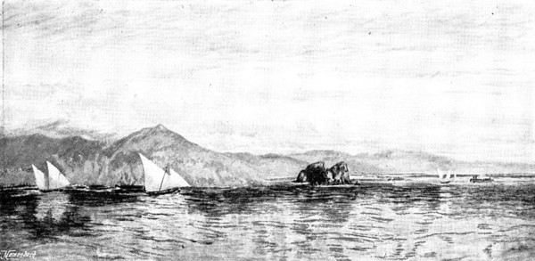 Pictures from the Royal Academy: The Isles of the Sirens - J. Brett, A.R.A., 1895. Creator: George Meisenbach.