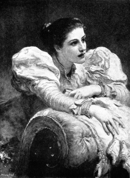 Pictures from the Royal Academy: A Fair Disputant - J. Sant, R.A., 1895. Creator: George Meisenbach.
